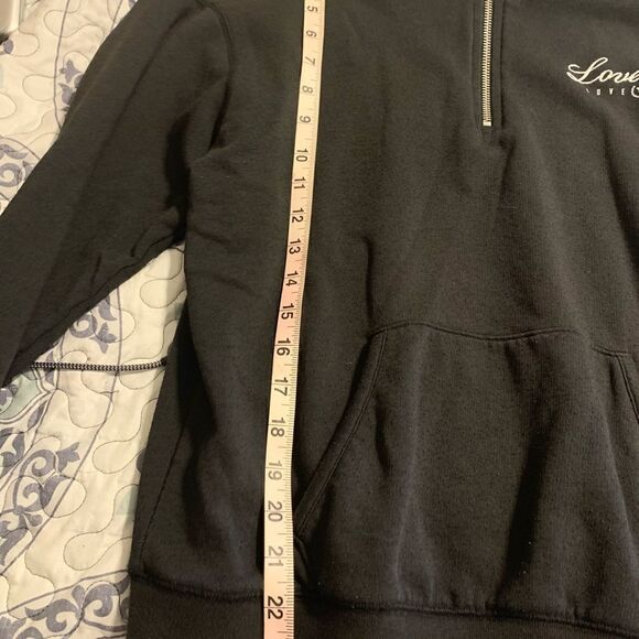 PINK Victoria’s Secret Black 1/2 zip pullover size S - Picture 5 of 7